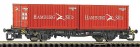 37509 Roco Container car with two 20 containers Hamburg Sud